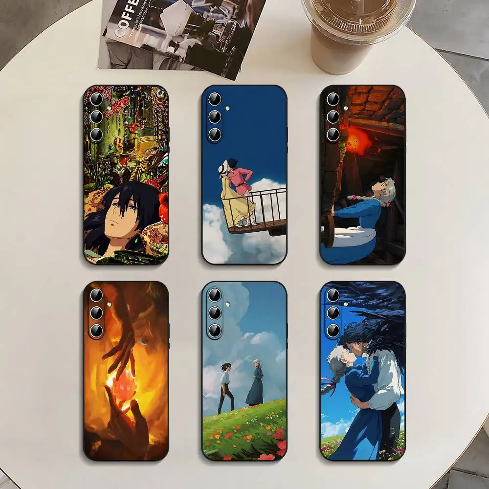Anime G-Howls M-Moving CastleS Phone Case For Samsung S24/S25/S22 S30/A51 52/Lite/Ultra/5G/Plus/FE - Slim Shockproof Black Prot