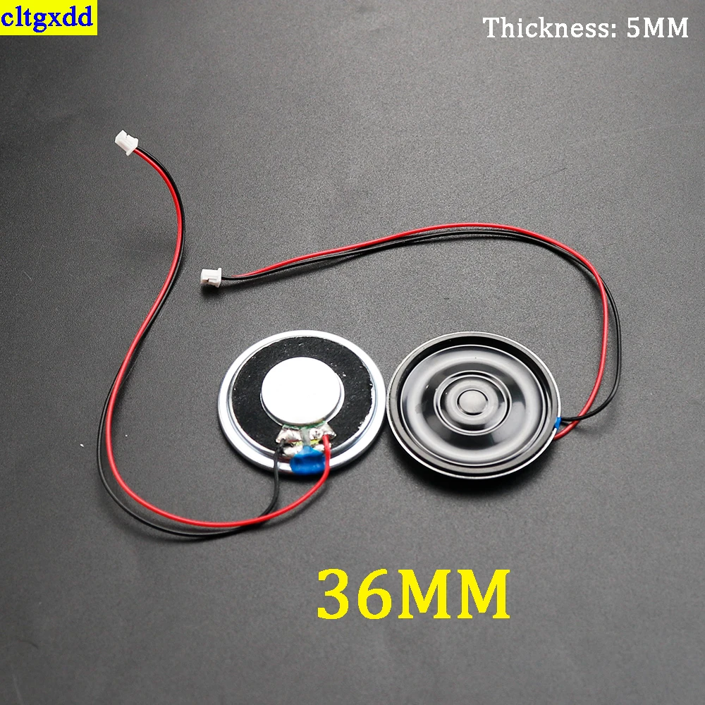 Cltgxdd 1piece ultra-thin speaker 8 ohms 2 watts 8R 2W diameter 20MM 23MM 28MM 36MM 40MM with MX wire 1.25 terminal 15cm wire