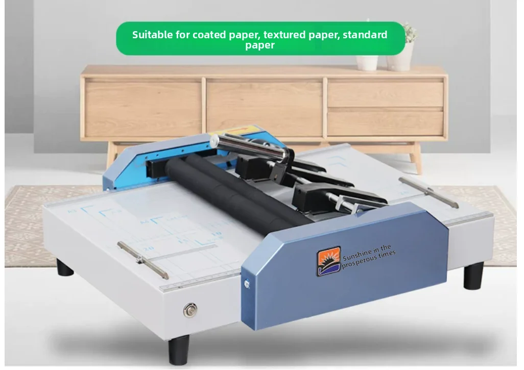 Semi-auto Electricity Booklet Maker Pamphlet Broshure Binding Machine , Flyers Brochure + 2Pcs Stapling Heads