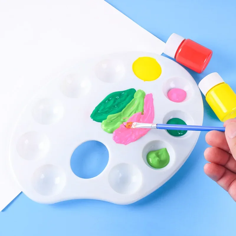 Juego de paleta de pintura, paleta de pintura con 10 pocillos, paleta de pintura para acuarela, aceite acrílico, Gouache o fiesta de bricolaje