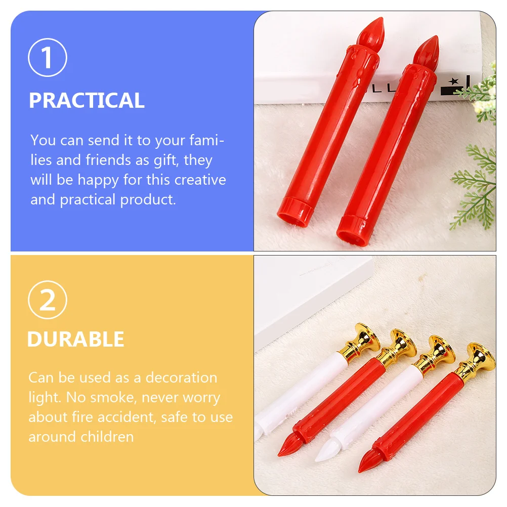 

4pcs Led Electronic Lights Electric Flameless Decor Lamps For Home Incense Decoration Simulation Lamps Safe Fake