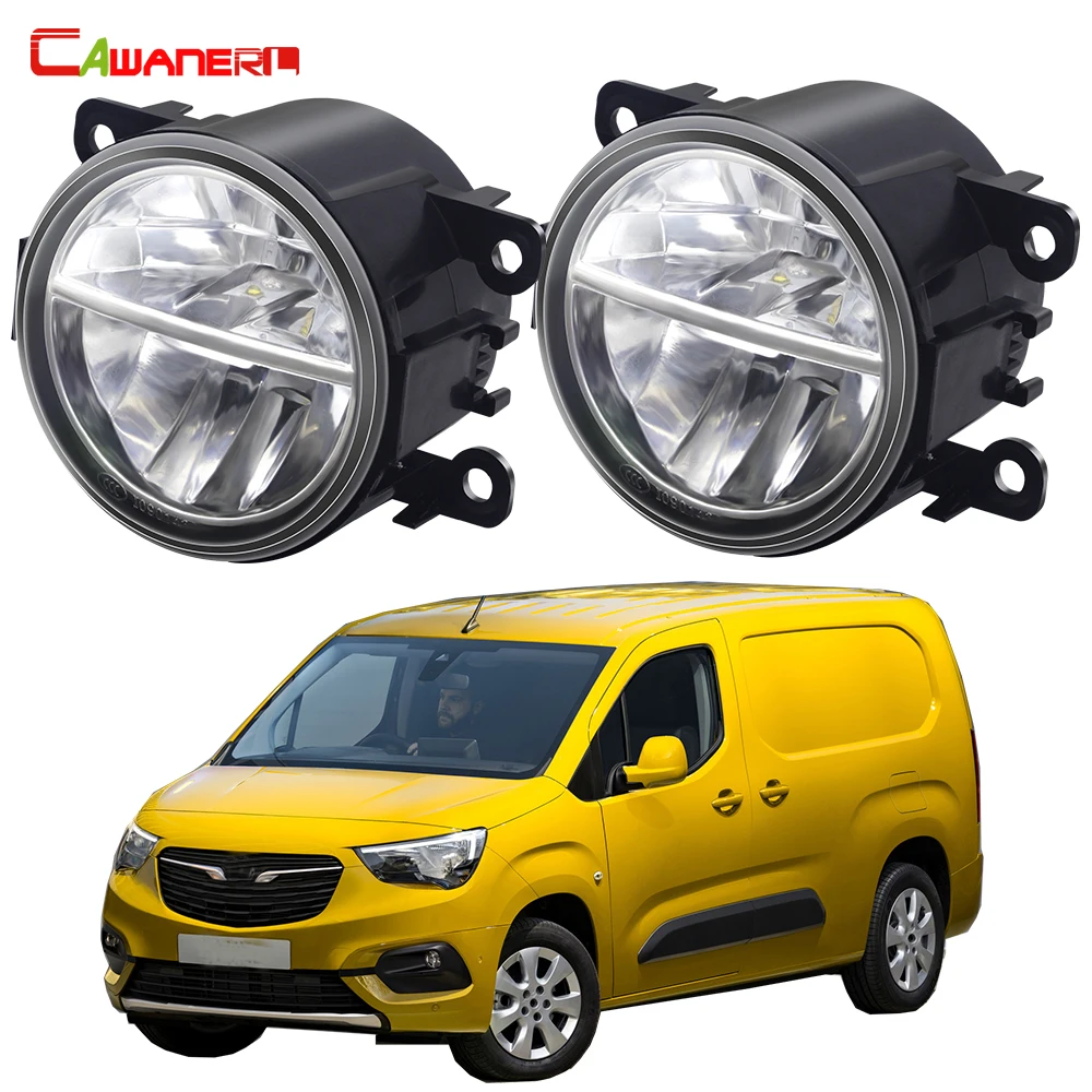 2 X 30W 6000LM Car LED Fog Light Assembly Fog Driving Lamp DRL H11 For Opel Vauxhall Combo (X19) 2018 2019 2020 2021 2022 2023