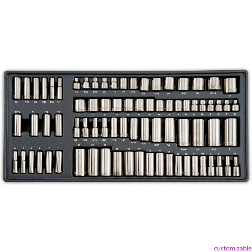 

Акция: Набор инструментов для механиков из 284 предметов, цвет оружейной стали с хромированием, с стандартными торцевыми головками SAE/метрическими и кейсом для хранения