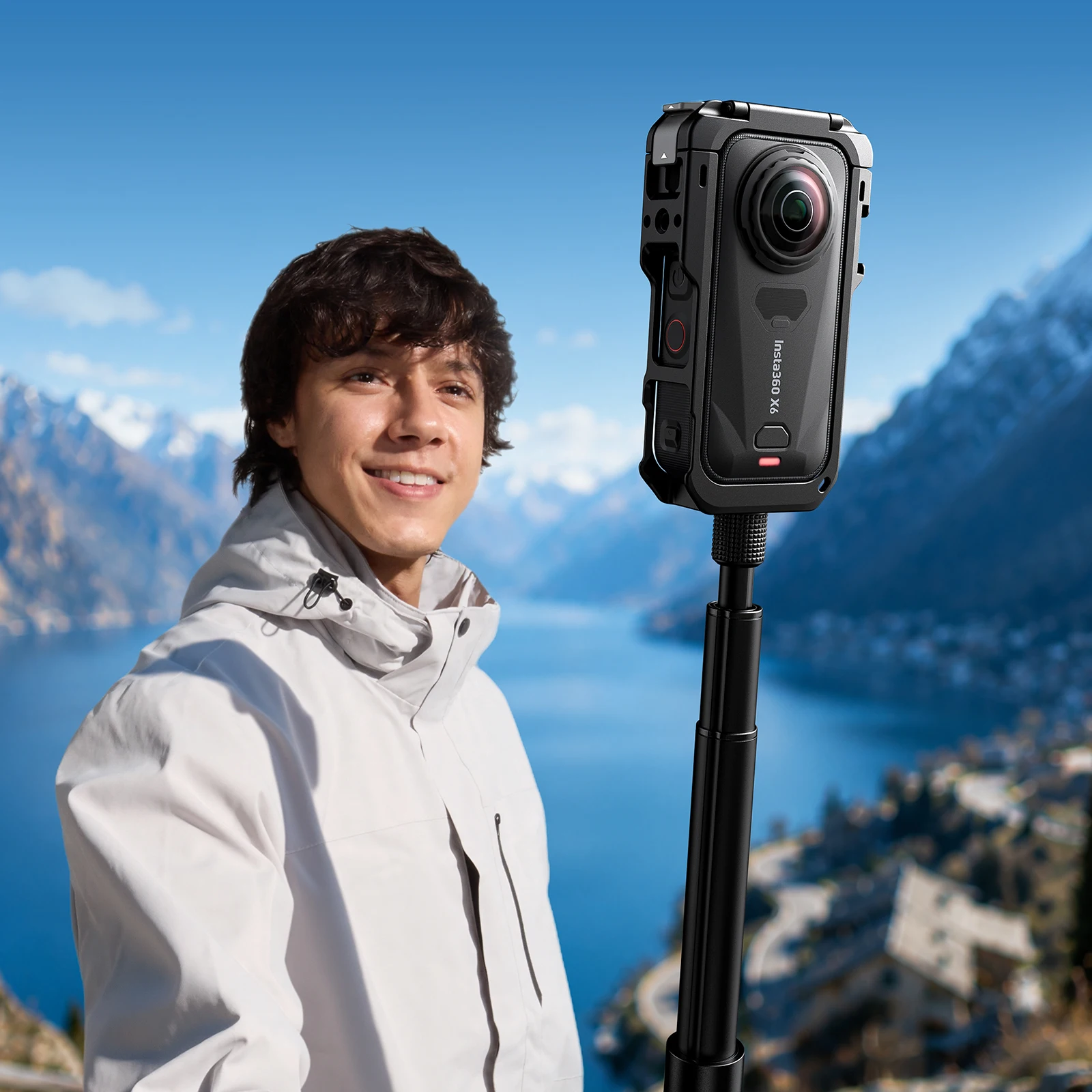 SmallRig X6 Käfig für Insta360 X6 mit Silikon-Objektivdeckel, Windschallschutzschaum und Schnellverschlusshalterung 1/4"-20 Loch -6965 – Detail 6
