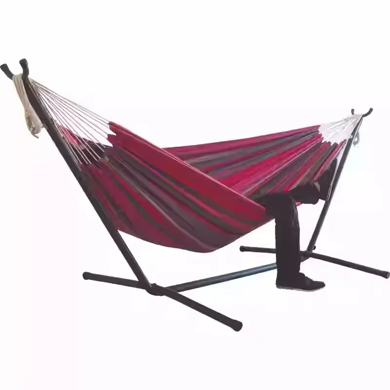 

Portable Canvas Hammock Chair Courtyard Outdoor Camping Swing Bed 600D Oxford Cloth Travel Leisure Anti Rollover (stentless)
