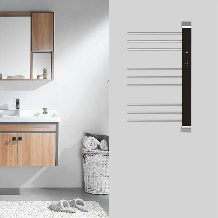Modern bathroom stainless steel heating towel rack  drying   heater   wall mounted