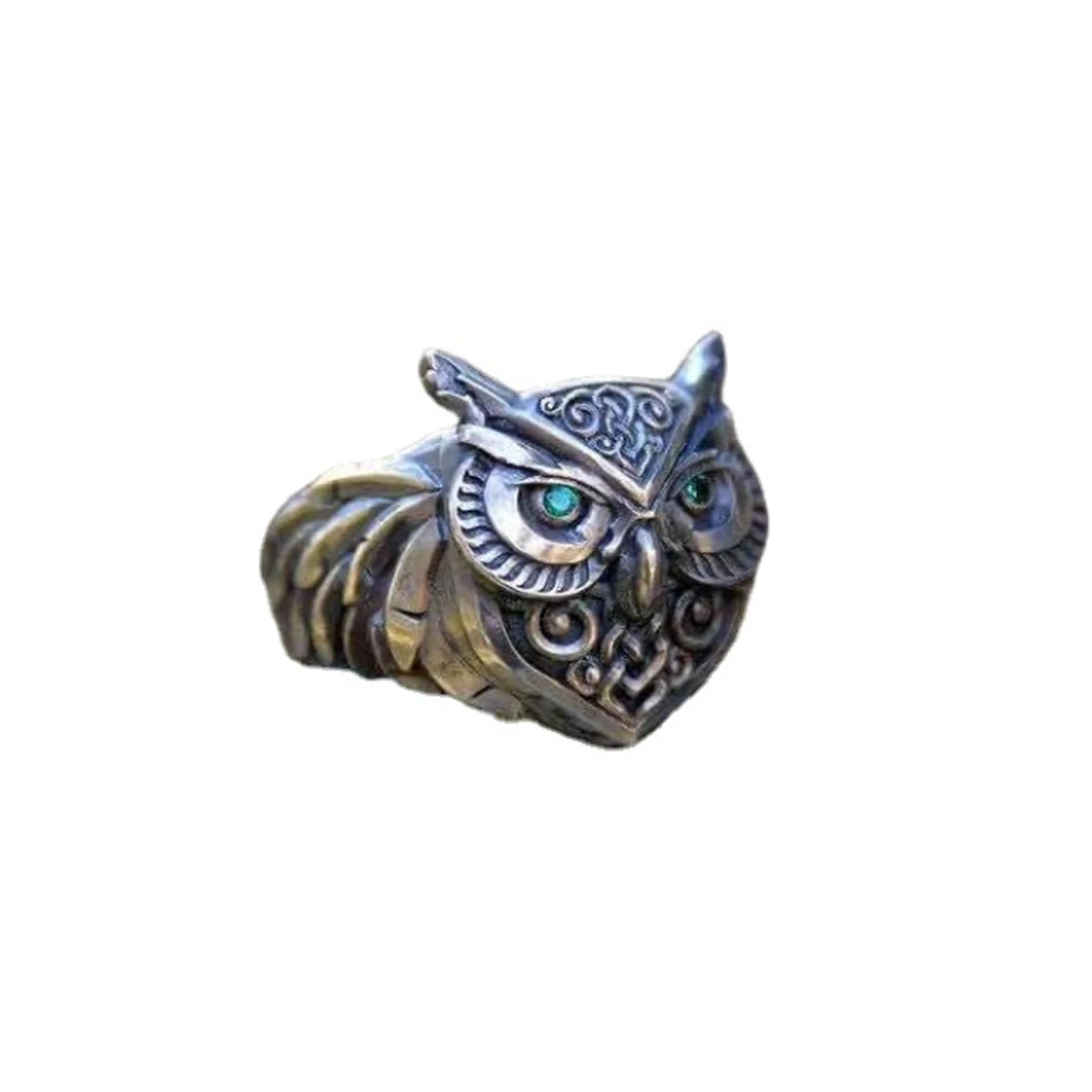 1pcs Europe and the United States new personalized 3D animal owl men and women universal ring