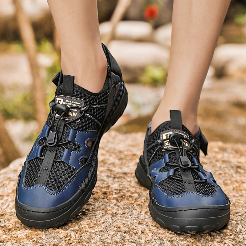 WAERTA letnie brodzące buty górskie dla mężczyzn na zewnątrz buty sportowe męskie oddychające szybkoschnące sportowe Trekking na plażę boso męskie