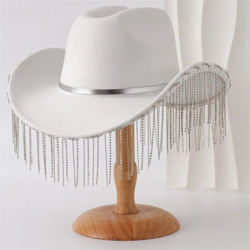 

Fine tassel top hat casual and elegant small festival party