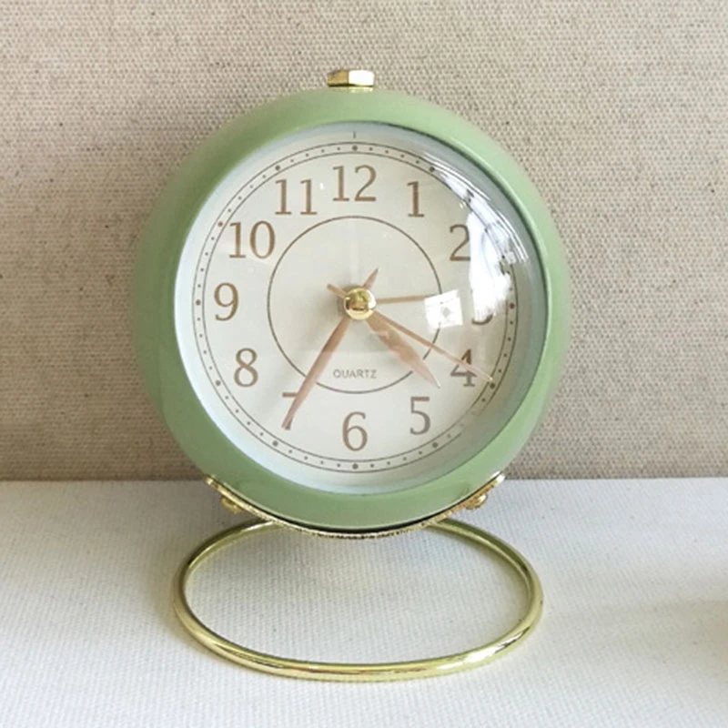 Top Deals Silent Alarm Clock Timer Metal Fashion Metal Alarm Clock Classic Alarm Clock Desktop Alarm