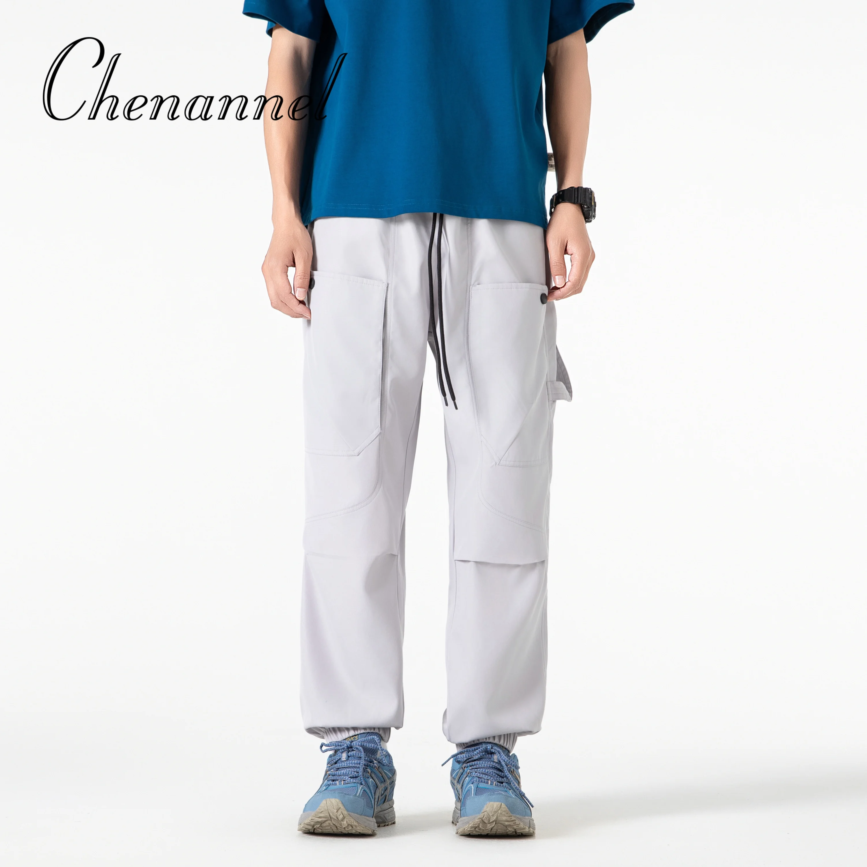 

Ретро уличные повседневные брюки с прямыми штанинами для мужчин, новые осенние брюки десантника с несколькими карманами, микроэластичная спецодежда