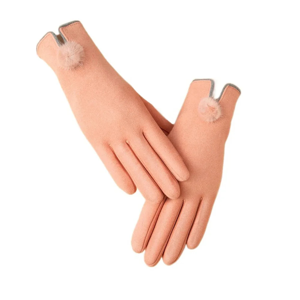 

New Imitation Rabbit Velvet Women Winter Gloves Warm Coldproof Full Finger Gloves Windproof Student Gloves Autumn and Winter