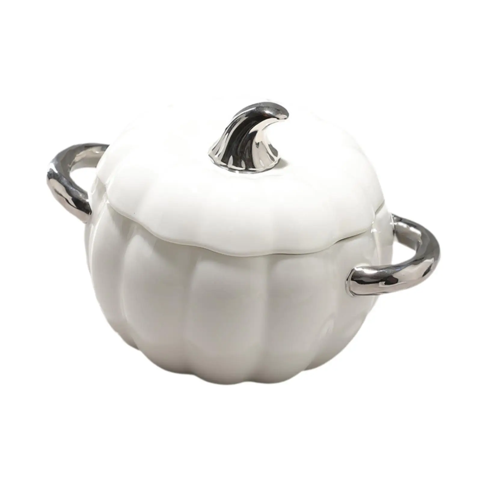 Kitchen Stew Pot Home Decor Tableware Ceramic Dessert Salad Bowl with Cover Soup Pot for Soup Dining Room Party Kitchen Wedding