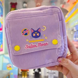 Bandai Anime Sailor Moon Makeup Bag Toiletries Bag Cute Cartoon Storage Bag Jewelry Box Portable Tsukino Usagi Luna Carrying Bag