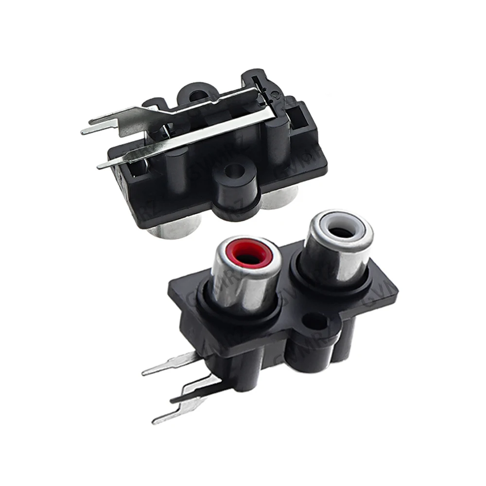 5PCS 2/4/6/8 Hole 4/6/8 Hole AV Audio Input Socket Connector  RCA Female Stereo Audio Jack Lotus Row Amplifier Interface Signal