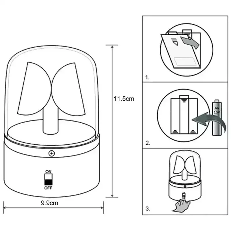 LED ستروب ضوء لاسلكي ديسكو حزب ضوء تدوير كوب بطارية تعمل بالطاقة للأطفال كفاءة في استخدام الطاقة عيد الميلاد عيد الشكر #6