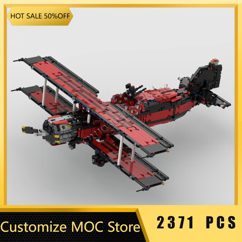 

2371 шт. MOC кросс-кантри кран двойные крылья трансформирующий истребитель строительный блок модель детские развивающие игрушки подарок на день рождения