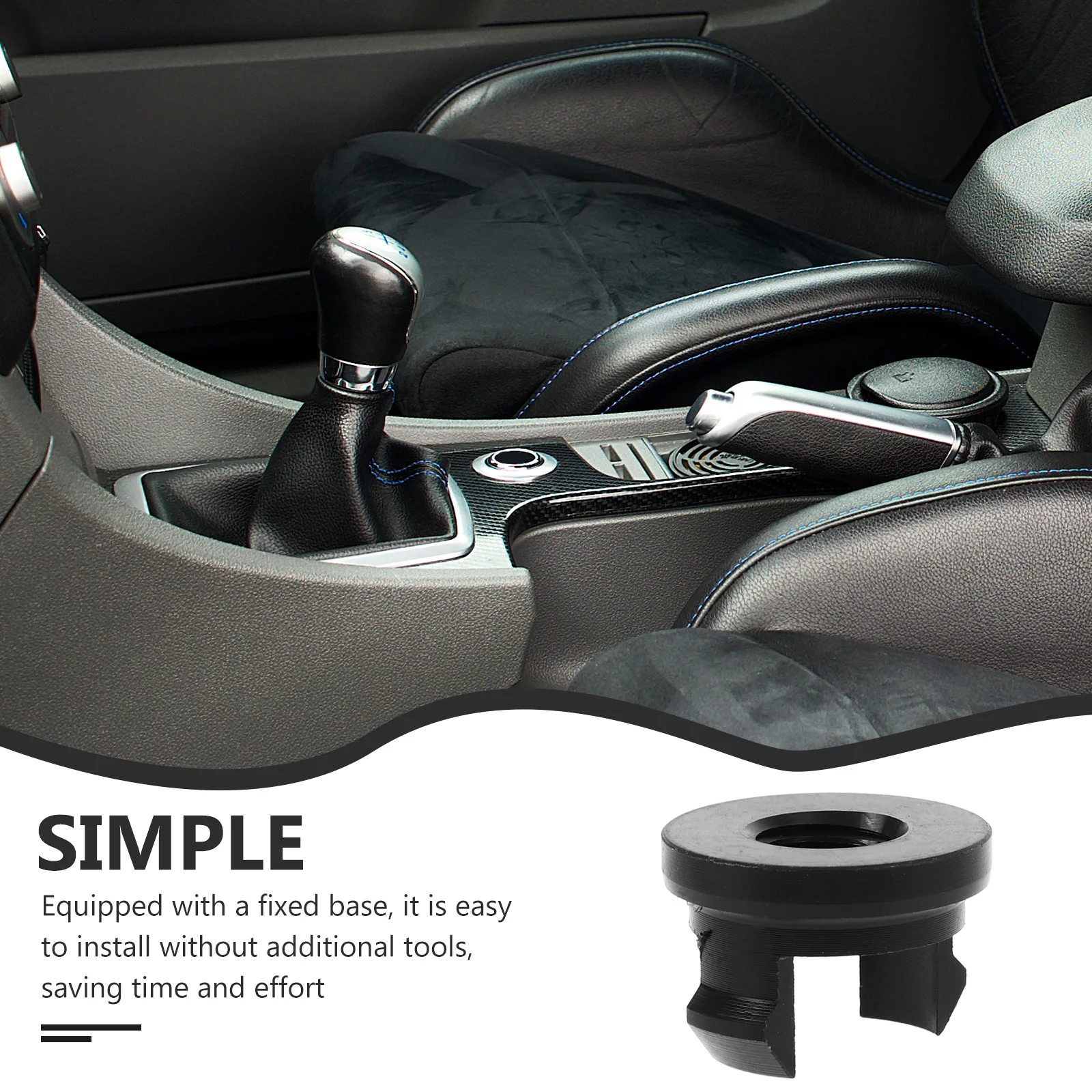 

Universal Car Shift Knob Boot Retainer Black Durable Plastic Gear Shifting Collar Easy Install No Tools Precise for All