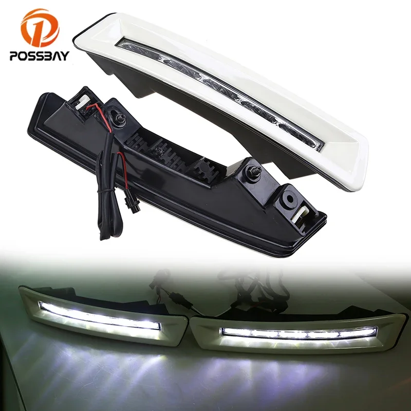 

POSSBAY Car LED Daytime Running Lights White DRL Daylight for Toyota Prado J150 2010-2013 Pre-facelift Land Cruiser 2700/4000