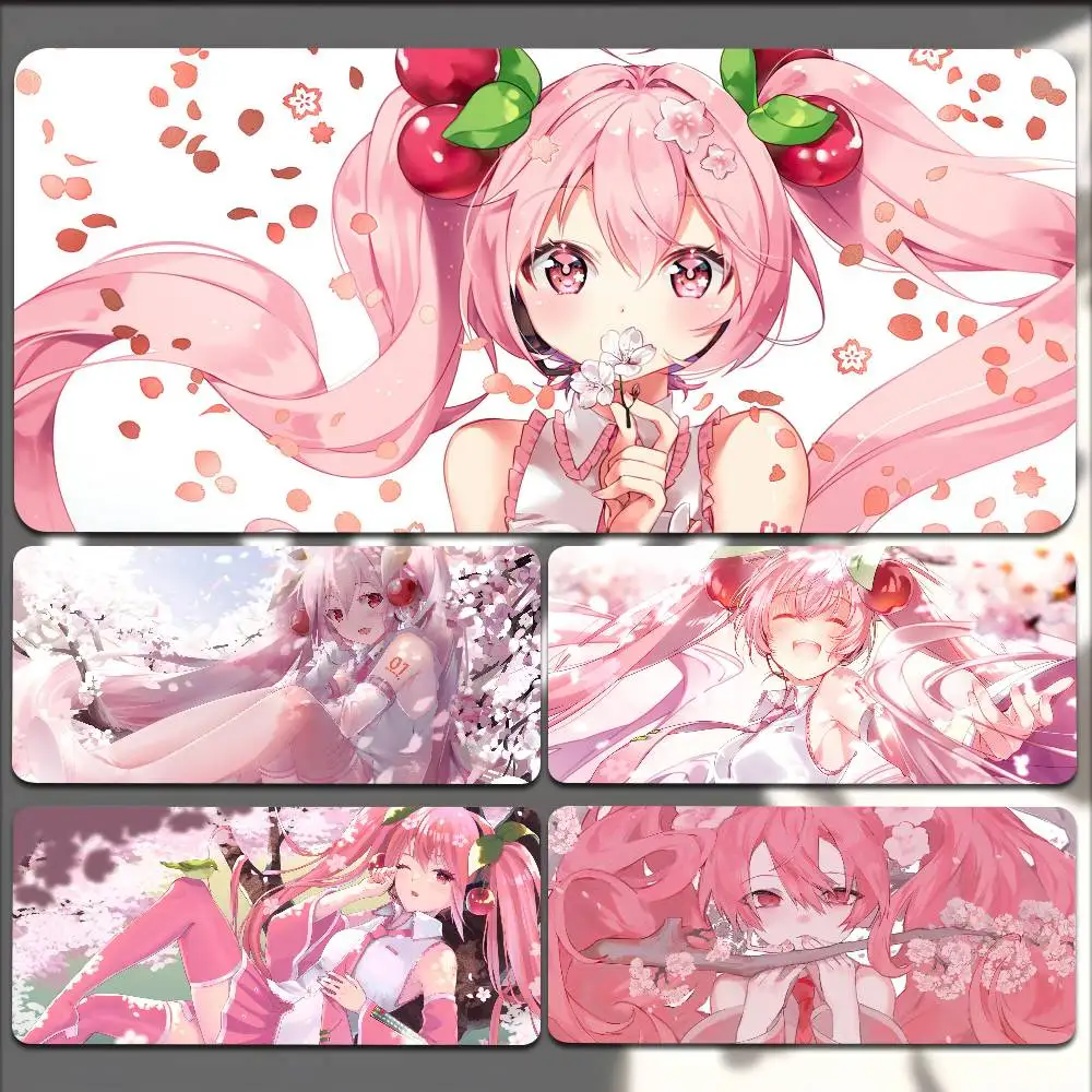 1pc NETTE Cartoon Sakura Miku Kawaii Mousepad Nicht-slip Geeignet Für Büro Computer Laptops E-sport Spiel schreibtisch Matten XXL Tastatur