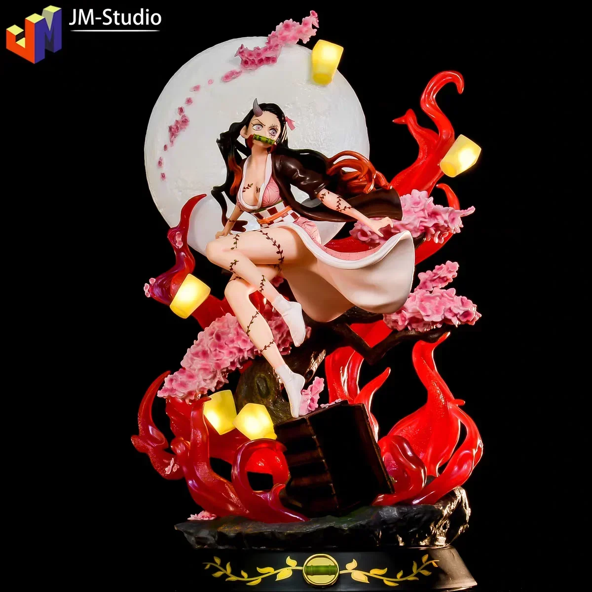 42CM Kamado Nezuko Anime Figure Demon Slayer Figures Pvc Gk Statue Model Doll Cute Collection Room Desk Decoration Toys Birthday