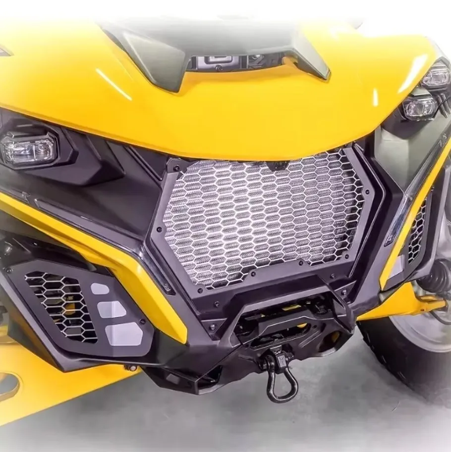 New Motorcycle Front Grill Radiator Guard Kit For Can-Am Maverick R 2024-2026 Black UTV Accessories High-quality metals