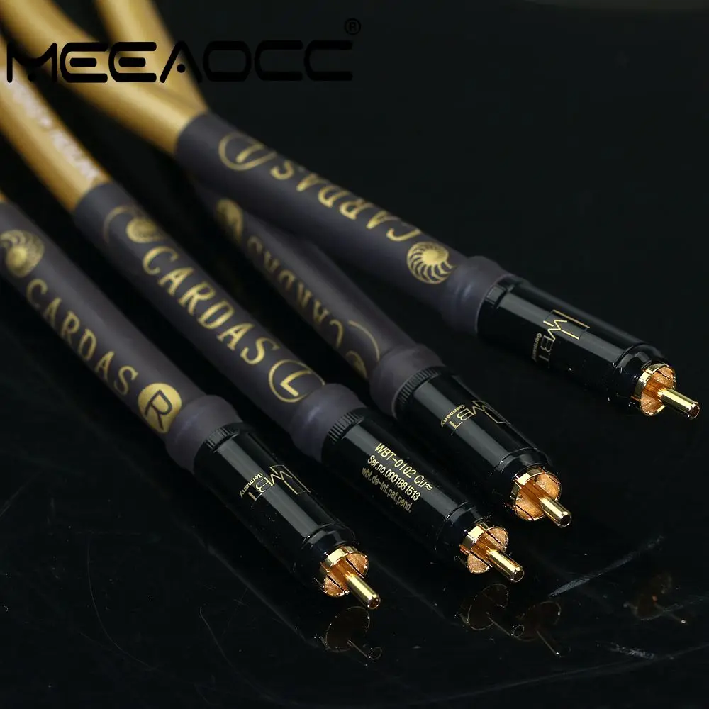 Original CARDAS GOLDEN 5-C Golden Ratio HiFi-END Grade RCA audio cable CD power amplifier connection cable WBT-0102 RCA Plug