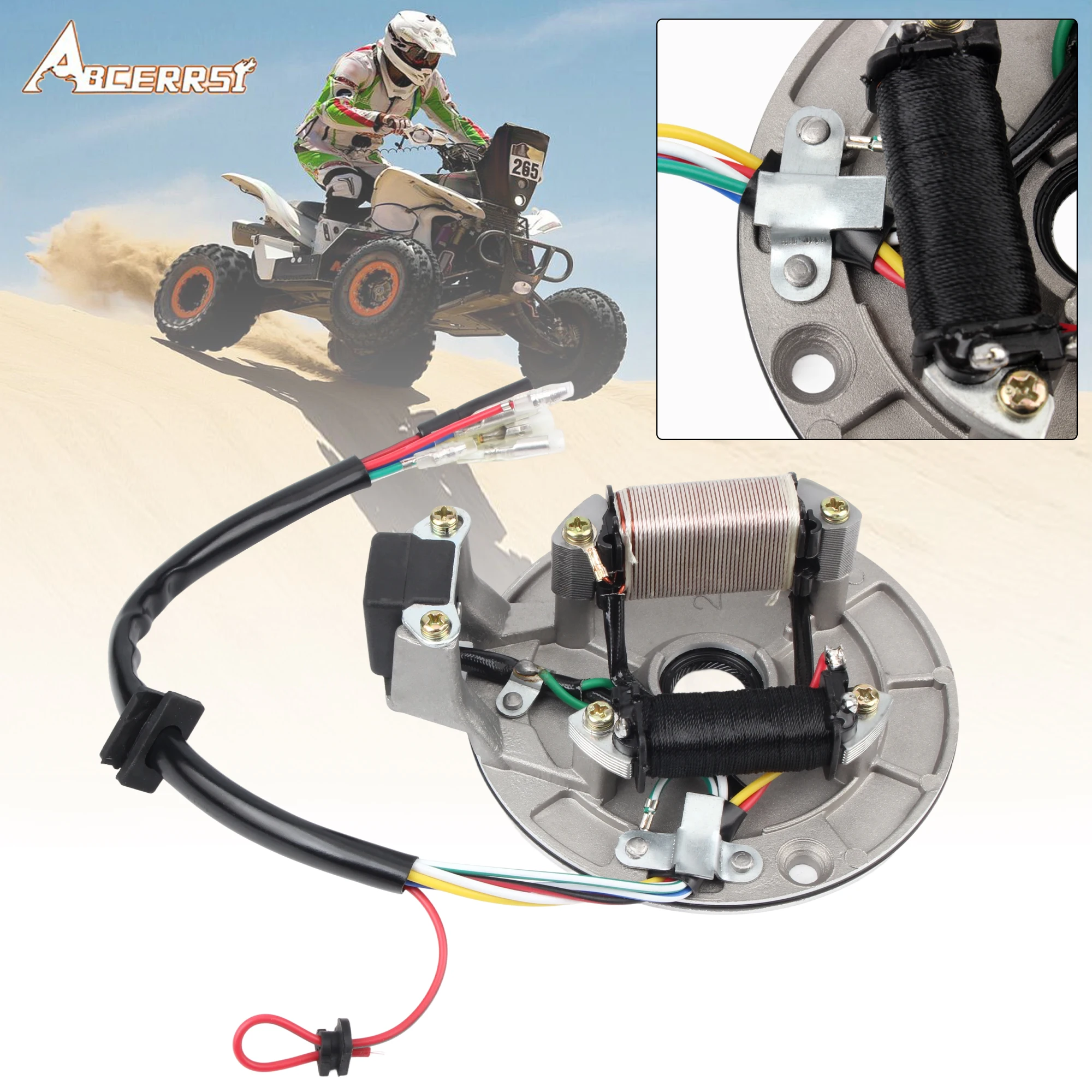 

ATV UTV Motocross Stator Coil JH70 Stator Plate Pickup Magneto Ignition Coil Rotor For 50cc 70cc 90cc 110cc 125cc Modified Parts