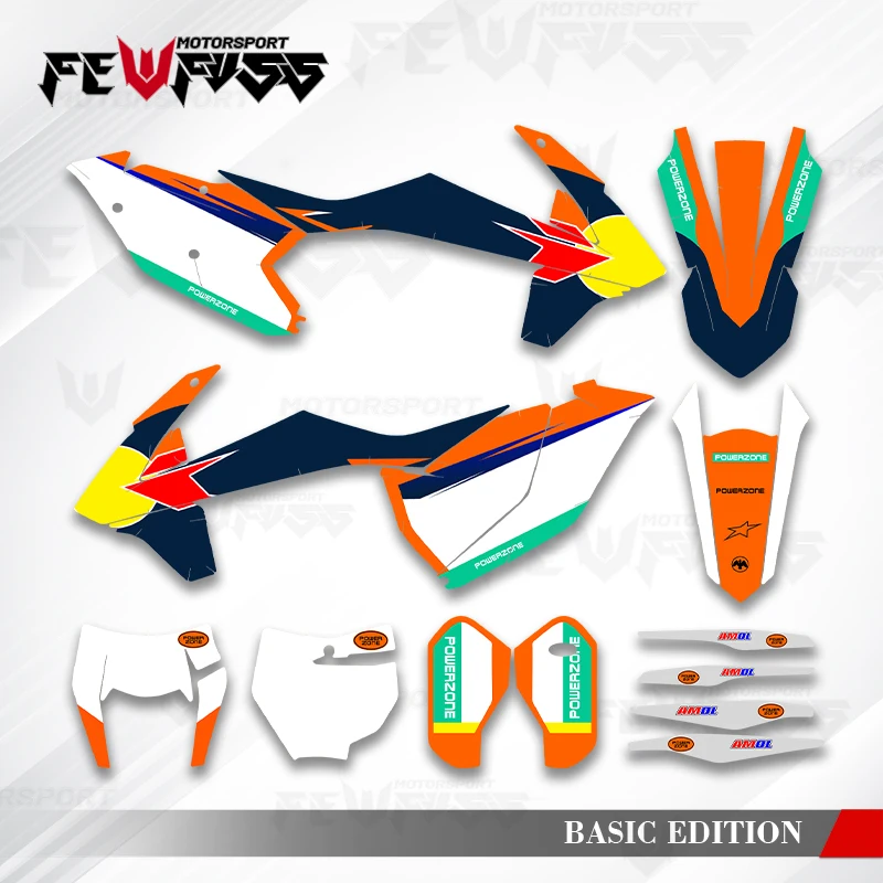 

Fewfuss Graphics Decals Stickers Motorcycle Background Custom For KTM SX SXF XC XCF 2016-2018 EXC EXCF XCW 2017-2019 007
