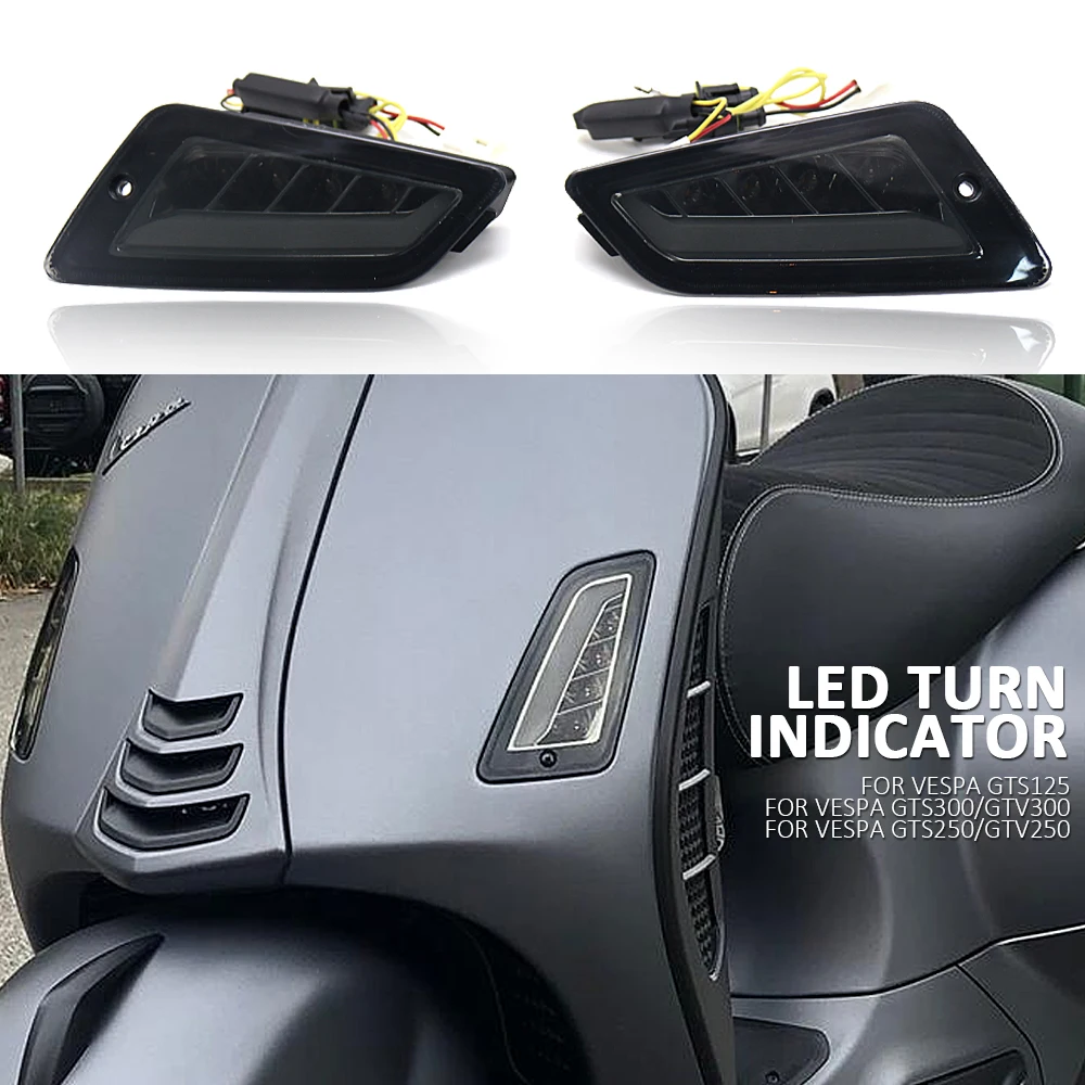 New LED Turn Signal Light Waterproof Flasher Indicator Rear Lights Lamp For Vespa GTS 300 GTS250 GTS300 GTS150 GTV300 GTV250