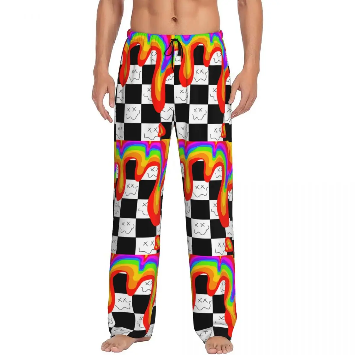 

Custom Printed Chess Board Pajama Pants Men Chess Game Sleep Sleepwear Bottoms with Pockets