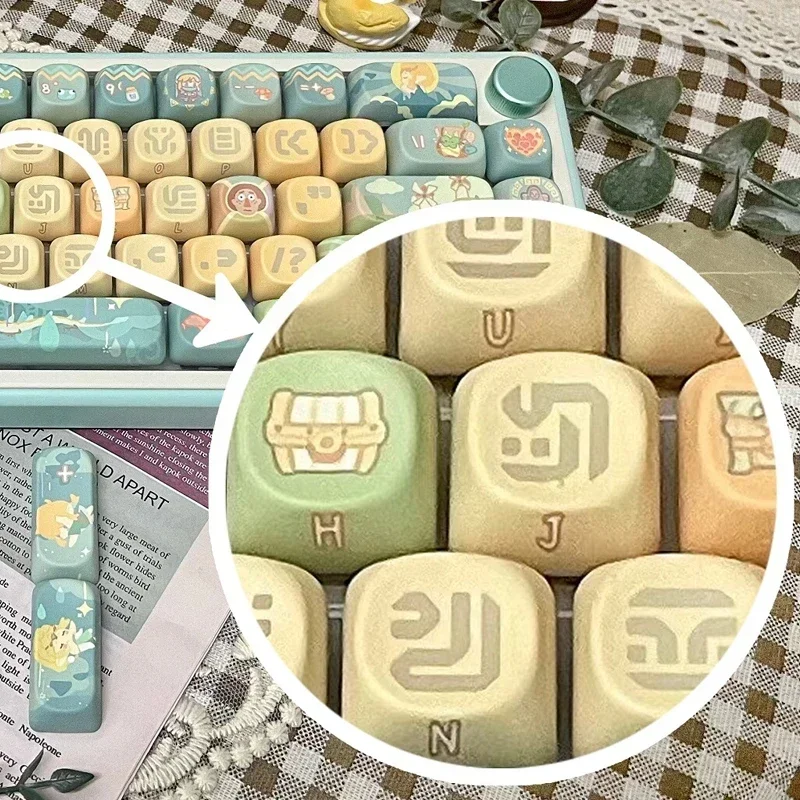 Imagem -03 - The Legend of Zelda Tears of The Kingdom Keycap Pbt Dye Sublimation Caps de Perfil Moa para Teclado Mecânico mx Switch 142 Teclas