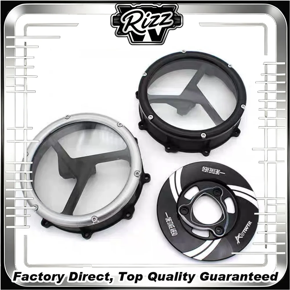FOR BENDA Dark Flag 500 Modified Black Warrior Clear Clutch Decorative Cover High-Transparency 7075 CNC Milled Blackened Frame