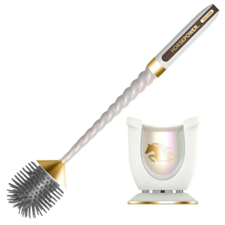 

Edition Electric Toilet Brush Extra-Long Run Time Motorized Power, 360° Flexible Silicone Bristles, Rechargeable for Effortless