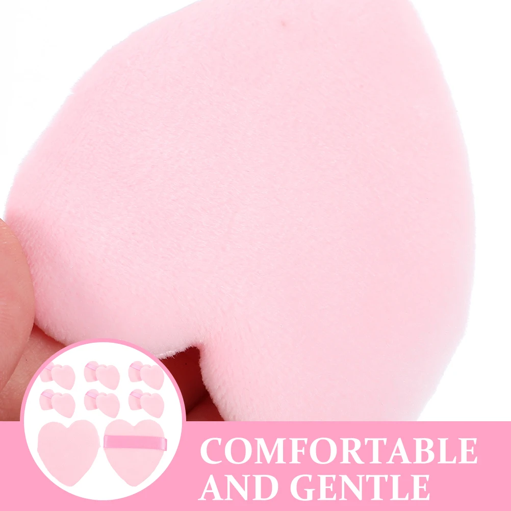 

50 Pcs Heart Shaped Powder Cute Makeup Sponge Tools for Loose Powder Foundation Face Body Soft Gentle Smooth Even