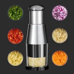 Manual Garlic Chopper Garlic Crusher Pressing Handheld Food Chopper Slicer Vegetable Cooking Crusher Home Kitchen Accessories