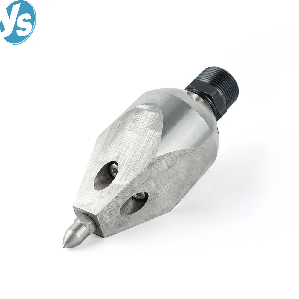 1 Inch Stainless Steel Ceramic Core Sewer Nozzle Large Flow Direct Sp-ray at 215L/min Puncture for 1/4 3/8 Sewer Cleaning-HDF