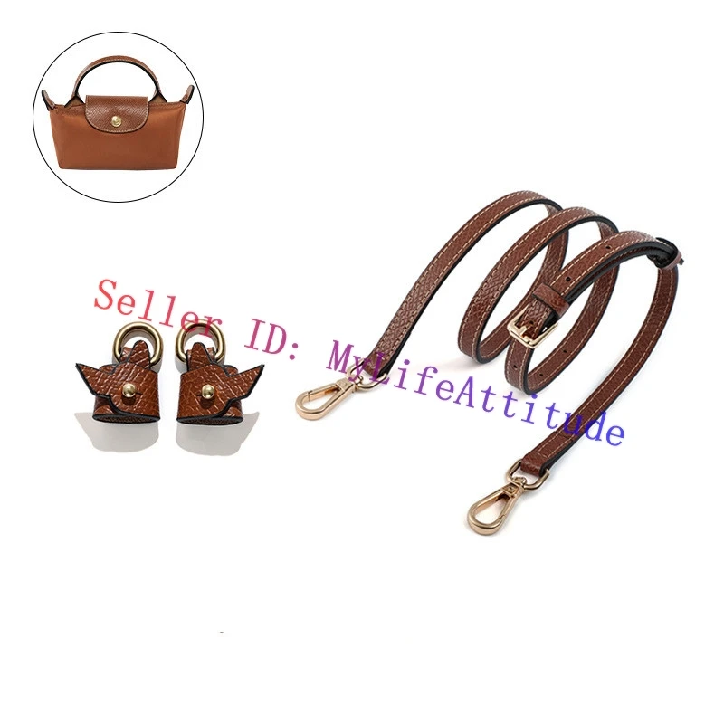 

Real Calf Leather Adjustable Bag Strap For Designer Longchemp Le Pliage Lady Handbag Women Shoulder Carry Belt + 2 Holders