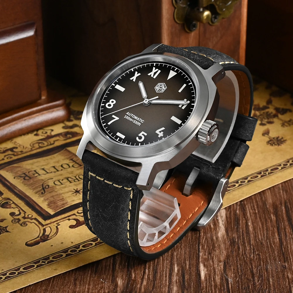 San Martin Watch Men Wrist Mechanical Automatico Wristwatches 40mm YN55 Vintage Luminous 10Bar Relogios Masculino часы SN0065-1