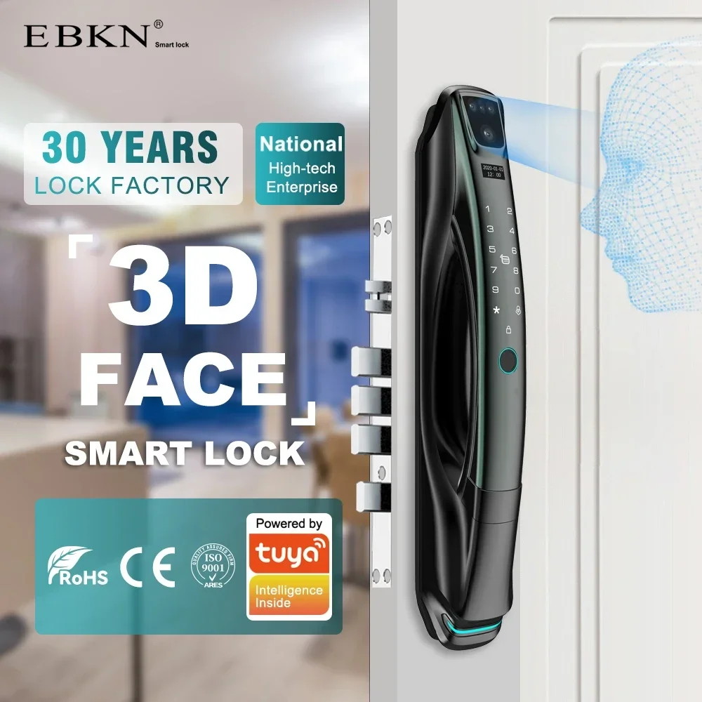 Face recognition smart door lock cerradura inteligente  digital fingerprint smartlock password outdoor lock digital door lock