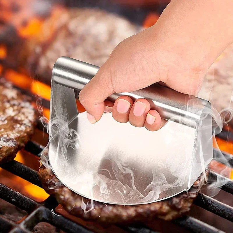 304 Stainless Steel Burger Press Burger Smasher Tool for Grilling Meat Patty Steak Hot Dog Grill Flattener for Steaks Sandwich