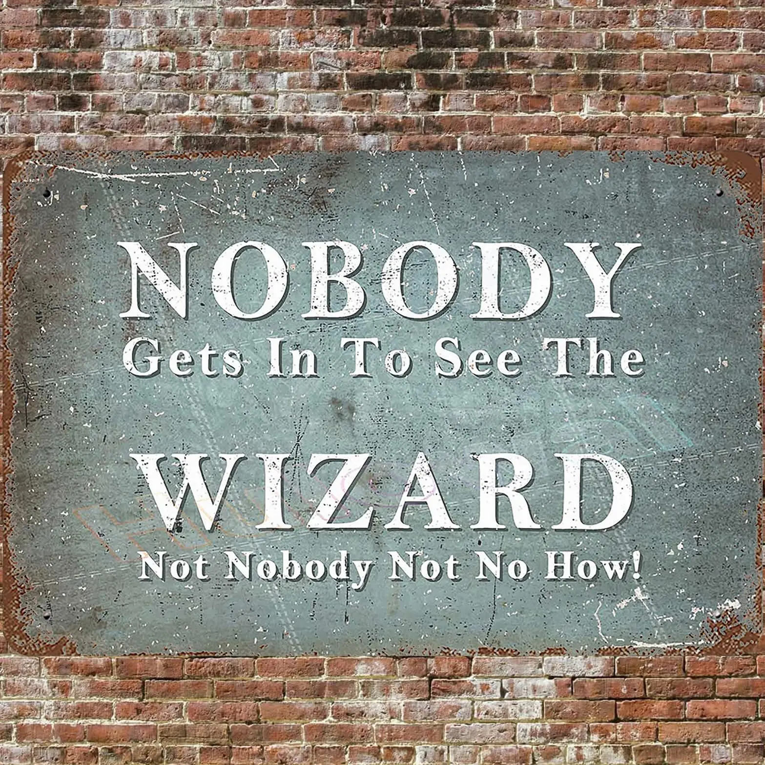 Металлический знак 8 х12, винтажные цитаты с буквами, Ретро Декор для стен, никто не попадает в волшебник, не никто, не как! Олово