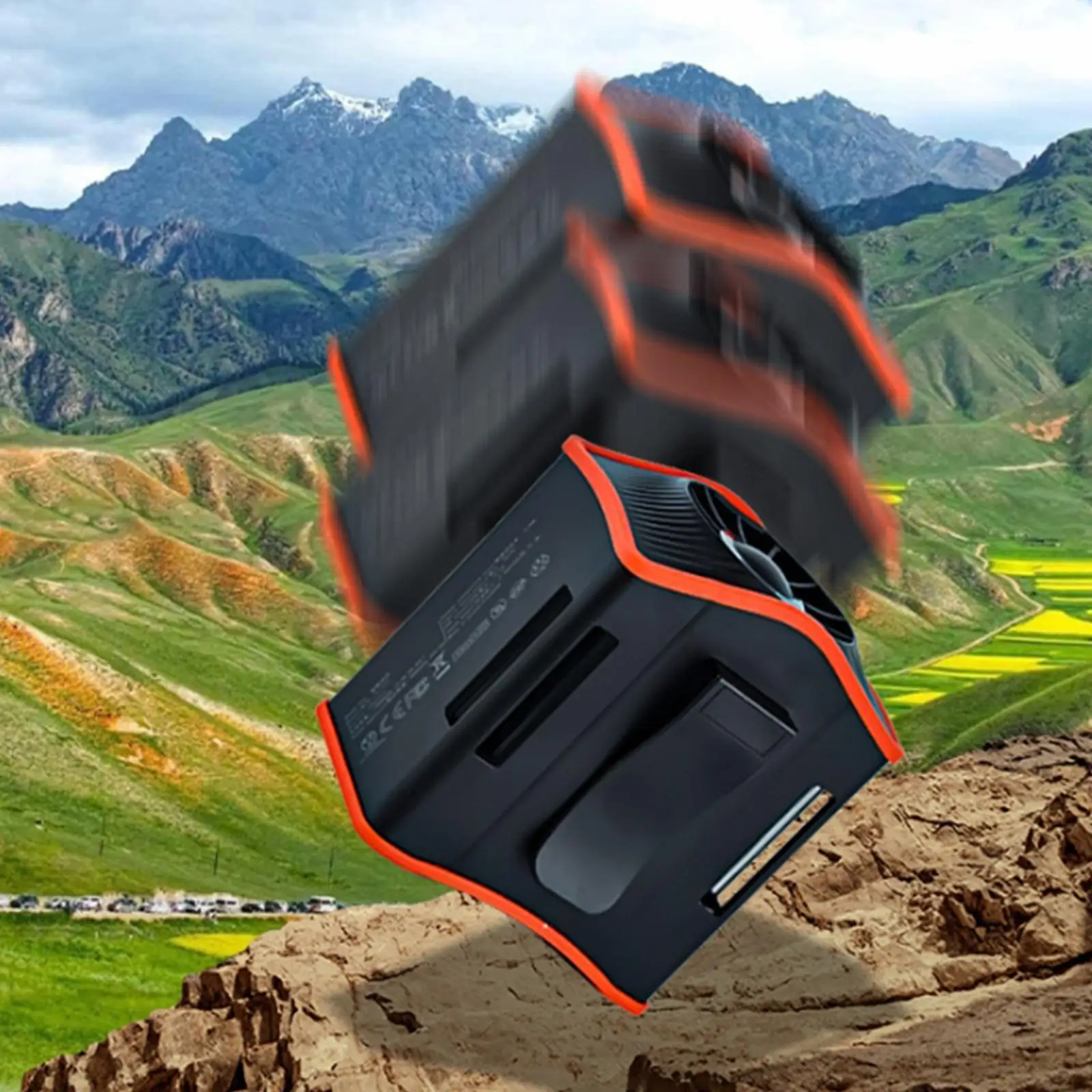 Waist Belt Fan with Flashlight USB Strong Wind Portable Outdoor Cooling Fan for Running Climbing Travel Construction Site Sports