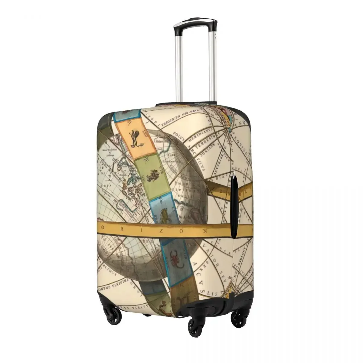 Vintage Chart Print Luggage Protective Dust Covers Elastic Waterproof 18-32inch Suitcase Cover Travel Accessories