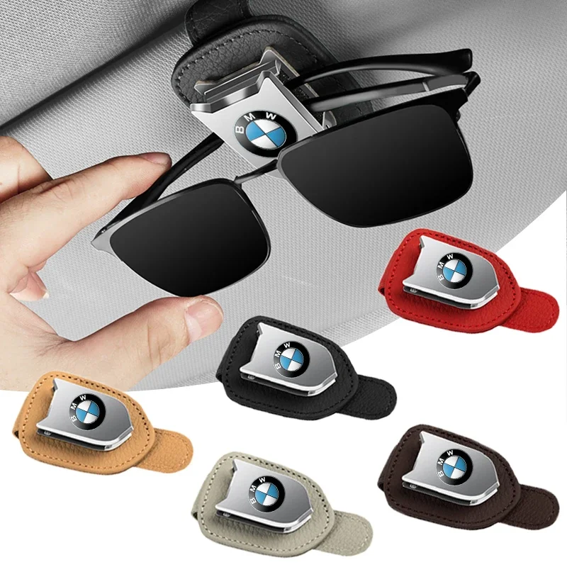 Auto Sun Visor Glasses Box Sunglasses Clip Card Ticket Holder Stand For BMW 1 2 3 4 5 6 7 8 Series GT X1 X2 X3 X4 X5 X6 X7 IX3