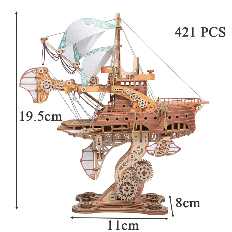 DIY 3D 木製パズルファンタスティック宇宙船人気の組み立てミニチュアモデルキットジグソーパズル友人の誕生日プレゼント