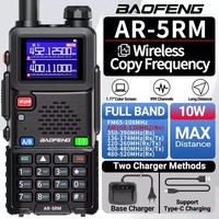 Baofeng AR-5RM 10W High Power Air Band Walkie Talkie AM FM UV-5RH NOAA Long Range Ham Radio with 6 Band Frequency