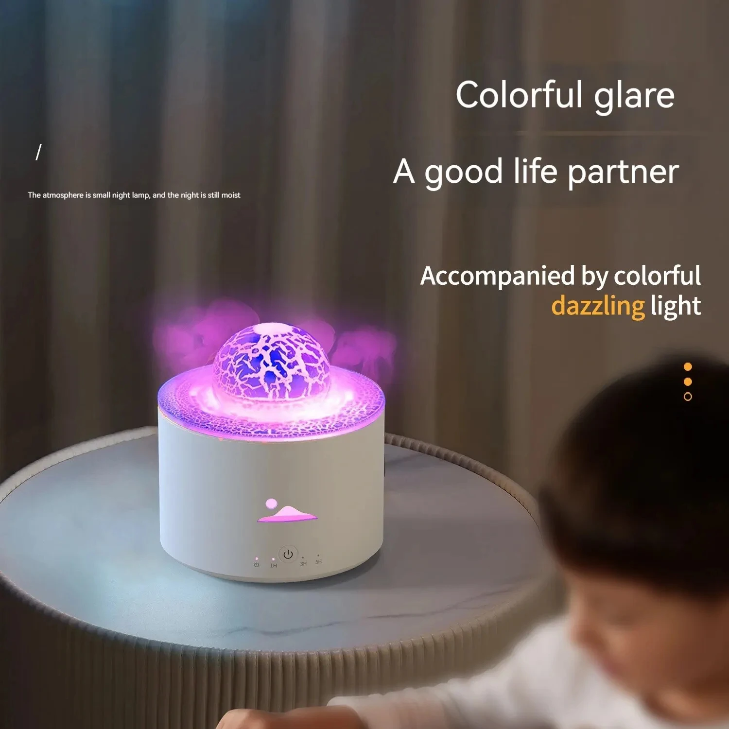 

Planet Volcano Aromatherapy Machine Humidifier Bedroom Colorful Atmosphere Lamp Desktop Fragrance Machine