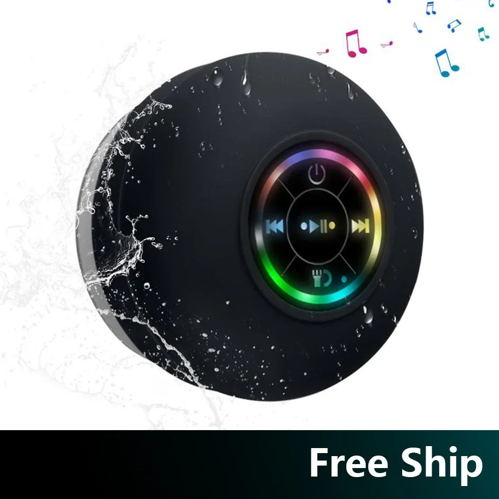 مكبر صوت محمول مقاوم للماء IPX6 للحفلات! عرض ضوء LED ديناميكي + اتصال بدون استخدام اليدين، قابل لإعادة الشحن عبر USB #1