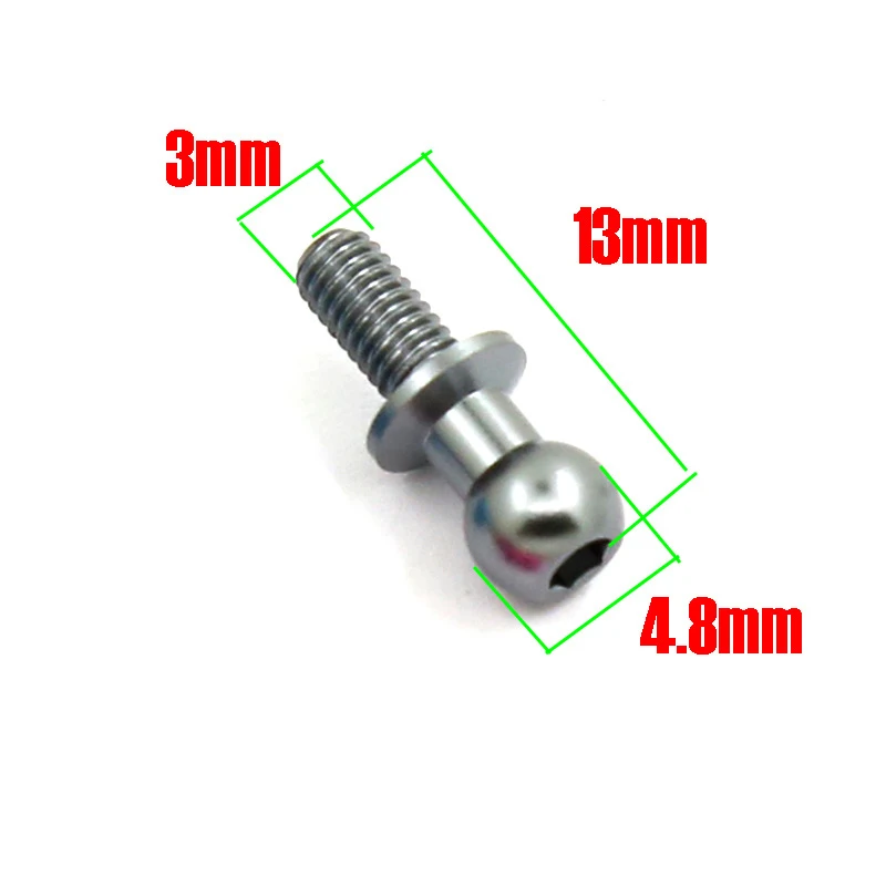 10Pcs M3 Metal Hex Ball Head Screws for Tamiya TT01 TT02 Sakura D5 1/10 RC Drift Car Spare Parts Universal